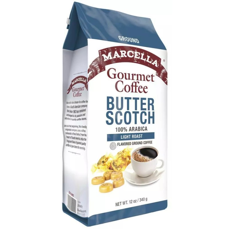 Marcella Butter Scotch 100% Arabica Light Roast Gourmet Ground Coffee