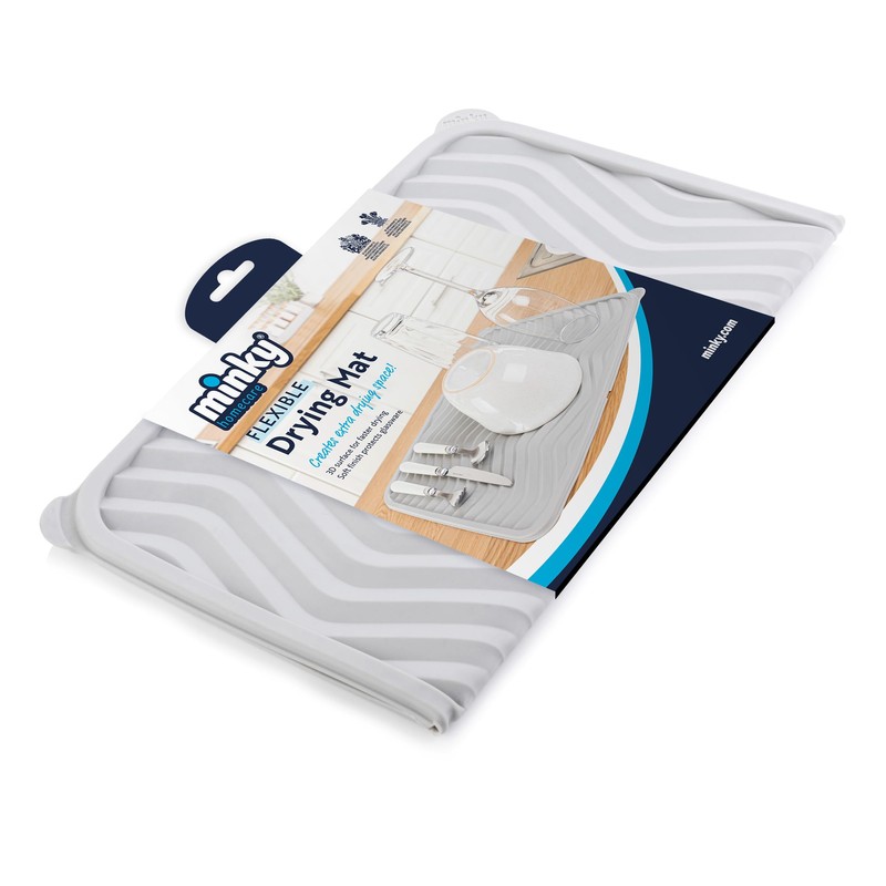 Minky 2 Pack Drying Mat, Flexible Sink Mat, Large Draining