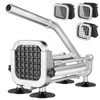 French Fry Cutter, Ruooson Professional Potato Cutter Slicer with 1/2 In & 3/8 In & 1/4 In Stainless Steel Blades, Great for Whole Potatoes Carrots Cucumbers.