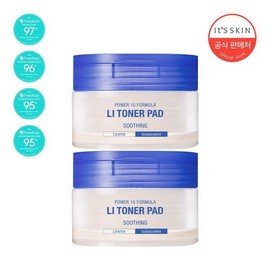 It's Skin [잇츠스킨][1+1] 파워10 엘아이 감초줄렌 토너패드 60매 [It's Skin][1+1] Power 10 LI Licorice Jullien Toner Pad 60 Sheets [1+1]