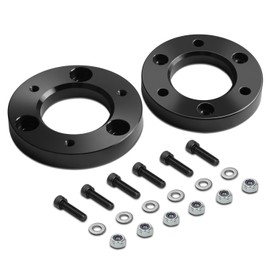 DNA MOTORING 1.5" Strut Top Mount Lift Spacers Compatible with Nissan Titan 2004-2024 (Excludes XD, Pro-4X Models), Armada 2004-2024, J2-LK-NS-F-004-BK