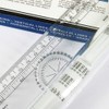SENRISE Balancing Scale 30cm Multipurpose Drawing Parallel Rolling Ruler Type