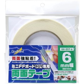 GodHand GH-DST-6 Mini FF Board Double-Sided Tape, 0.2 inch (6 mm) Width, Tool for Plastic Models