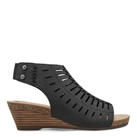 Earth® Women's HANA3 Wedge Sandal, Black 001, 9.5 M