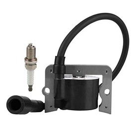 Carkio Ignition Coil Spark Plug Compatible with John Deere STX30 STX38 STX46 SST15 LT133 LT155 LX255 LX266 GT225 LT150 LT160 LTR155 LTR166 L110 Lawn Tractor