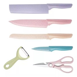 CB Juego De 6 Cuchillos Cocina Profesionales Acero Inoxidable