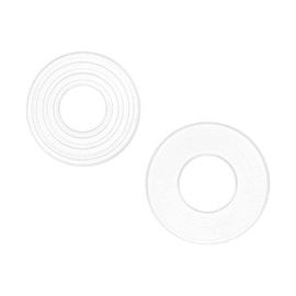 MECCANIXITY Plastic Flat Washers 10mm 11mm OD 4mm 5mm ID 1mm Thick for Faucet Pipe Water Hose, Clear 200in1 Set