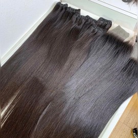 Straight Bundles 100% Raw Hair Extensions Vendors French Curl Burmese Raw Human Haircolor: 1 pcs bundle body wave, Stretched Length: 10 inches