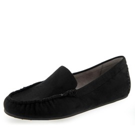 Aerosoles Women's Driving Style Loafer, Black Faux Suede, 12 Wide