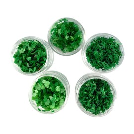 Colcolo 5x Simulation Leaves DIY Scenery Leaves Lightweight Decorative DIY Model Kit Grass Scene for Railway Layout Fairy Gardens, Style A