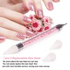 Dual-Ended Nail Rhinestone Picker Dotting Pen with Extra 2 Wax