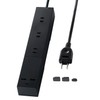 Elecom T-U03-3310BK Power Strip, USB Tap, 3.3 ft (1 m),