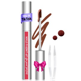 Lip Liner - Lip Liner Stain, Peel Off Lip Stain, Long Lasting Lip Stain Peel Off with Natural Finish, Easy to Use, Waterproof, Smudge-proof, Transfer-proof, Highly Pigmented Color, Coffee