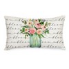 AACORS Spring Lumbar Pillow Cover 12X20 Flower Vase Decorations Farmhouse