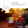 HOMSFOU Lighted Christmas Tree 3pcs Mini Tabletop Acrylic Christmas Tree