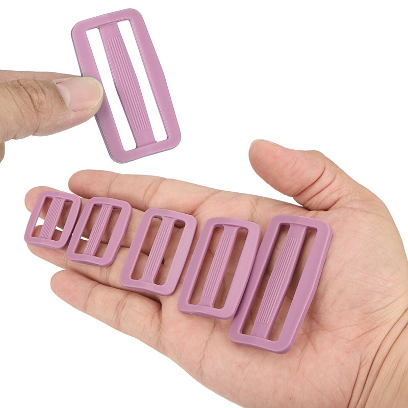 sourcing map 25Pcs Plastic Slide Buckle, 1 1/2" Tri-Glides Slides,