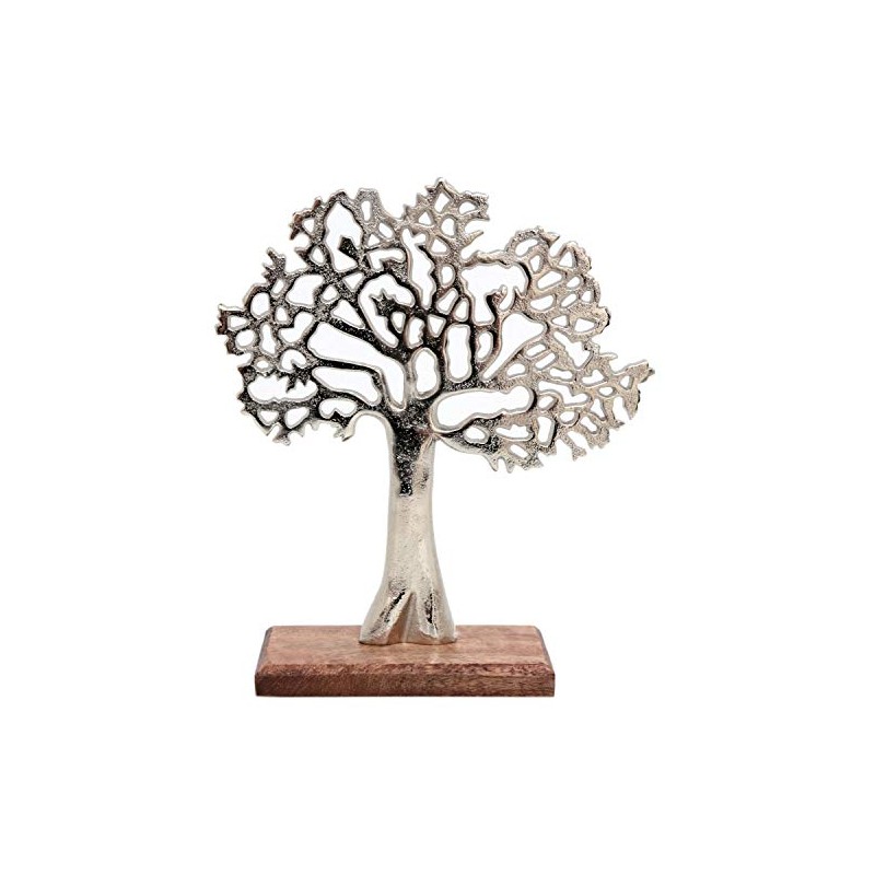Carousel Home and Gifts Silver Metal Tree Decorative Ornament On