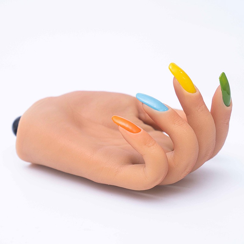 Nail Training Practice Hand Professional Bendable Silicone Female Mannequin Hand