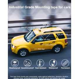 HIKIYEAT Double Sided Foam Tape,Heavy Duty,Waterproof Mounting Tape,Heat Resistant,Outdoor,Double Sided Tape for Walls, Sticky Adhesive Tape for Car,Photo Handing,LED Strip Lights,Home(0.4”x9.8FT)