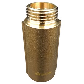 1/2" BSP (15mm) Pipe Thread Extension Female x Male Cast Iron Brass - 50mm Long