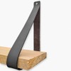 Brute Strength - Leather shelf brackets - Dark Grey -