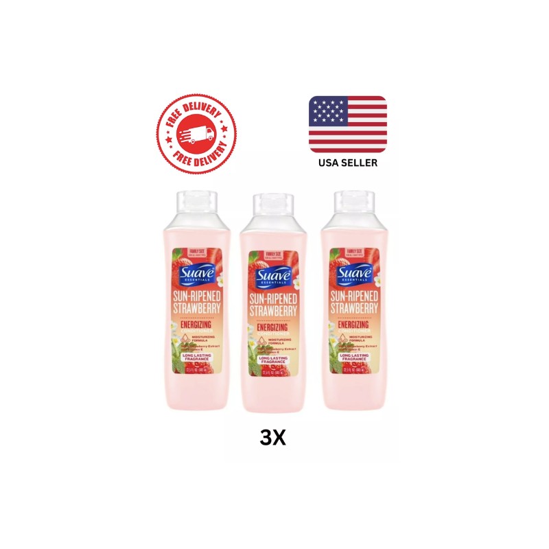 ( Lot Of 3 ) Suave Sun-Ripened Strawberry Energizing Conditioner