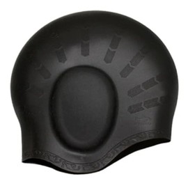 escualo Gorra para Natacion I Unisex I Adulto I Modelo Ear Cap I Silicon I Impermeable I Unitalla I Color Negro
