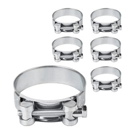 DIFORMA Pack of 8 Hose Clamps 56 - 59 mm Galvanised Reinforced