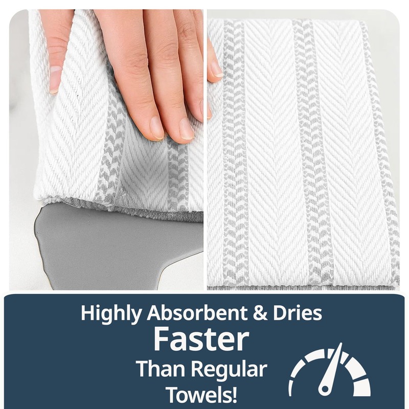LANE LINEN Kitchen Towels Set - Pack of 4 Cotton