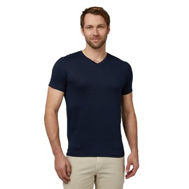 32 Degrees Mens Cool Quick Dry Active Lounge Basic Vneck T-Shirt, Navy, Large