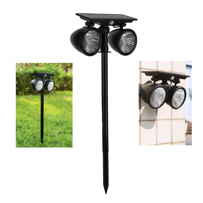 Solar Projection Light Human Body Induction 2‑Color Solar Lawn Lamp