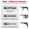 APIOLO Wood Splitter Drill Bit-3 Drilling Handles, Log Splitter Drill
