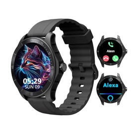Smartwatch Hombre con Alexa,Reloj Inteligente Hombre con Llamadas Bluetooth,Impermeable IP68,Monitor De Frecuencia Cardíaca/Oxígeno en Sangre/Presión Arterial,Múltiples Modos Deportivos,Negro