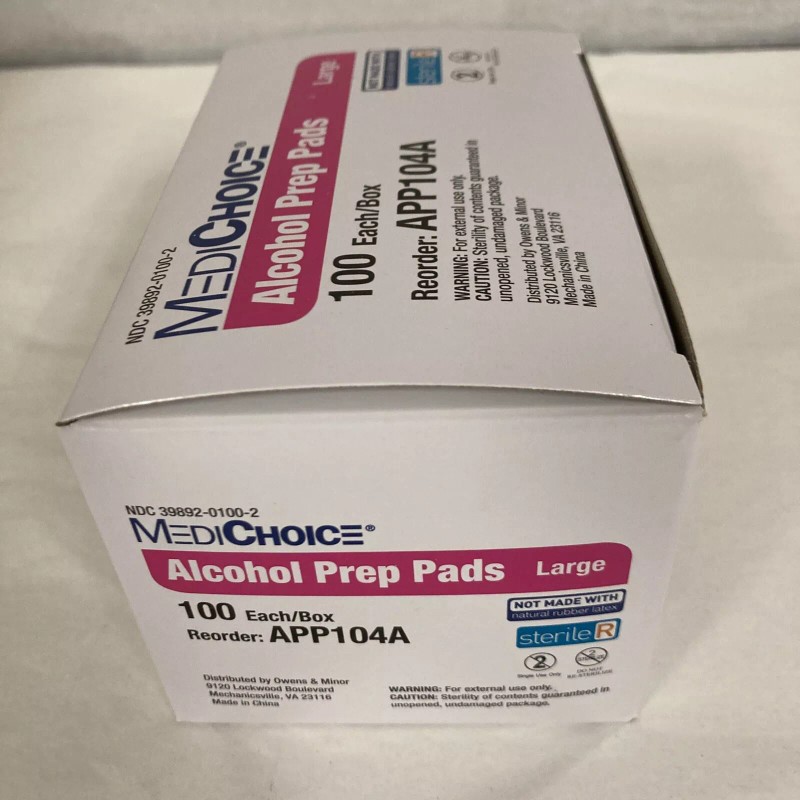 MediChoice Alcohol Prep Pad, Large - 100 Count - 1
