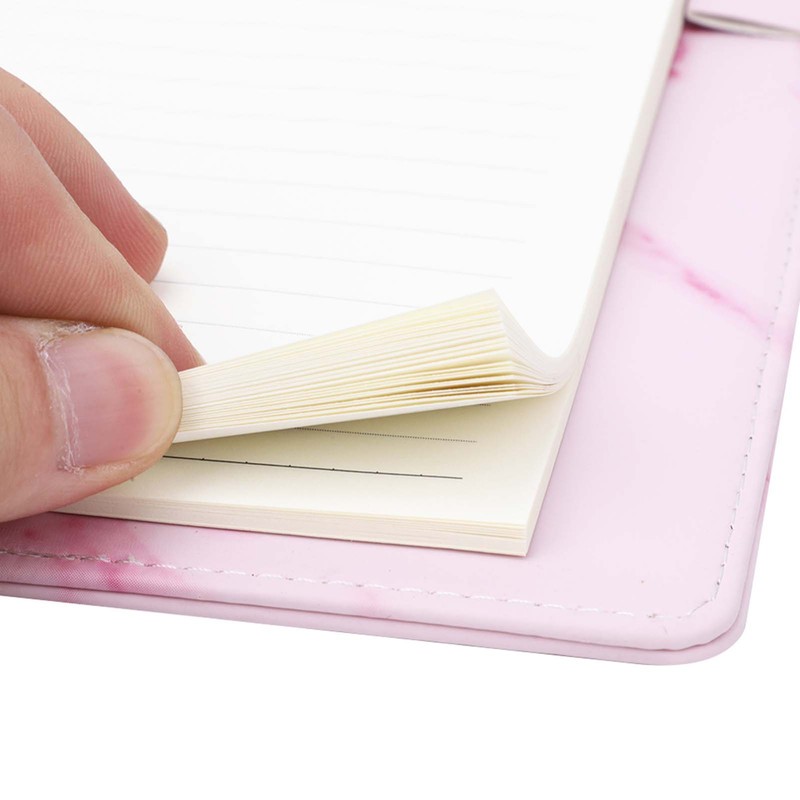 A5 Note Book PU Leather Cover Password Lock Notepad Diary