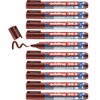 edding 363 whiteboard marker - brown - 10 whiteboard pens