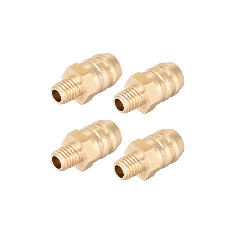sourcing map Brass Metric Barb Connector Hose Nozzle 8mm x