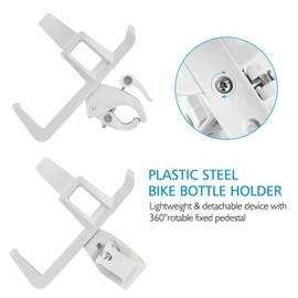 Accmor Bike Water Bottle Holder No Screws, Bike Cup Holder, 360 Degree Rotating Bike Water Bottle Cage, Drink Holder for MTB Bike Stroller Motorcycle, 1 Pack