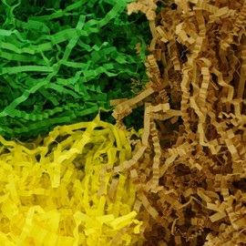 1 x Random Color Easter Paper Grass 50g Happy Easter Basket Filler Stuffers, Shredded Paper for Gift Basket Box, Easter Decorations Home Craft Supplies