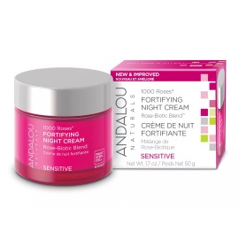 Andalou Naturals 1000 Roses Fortifying Night Cream Moisturizer for Sensitive ...