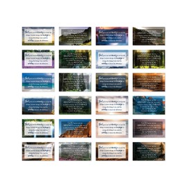 JBH Creations Serenity Prayer Cards - Pack of 48: 24 Unique Nature Designs, 2 of Each