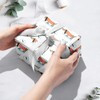 LeZakaa Dog Wrapping Paper Roll, Dachshund in Red Striped Sweaters,