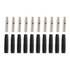 10Pcs Insulated 2mm Banana Plug Coupler Shrouded Testing Equipment (Black)