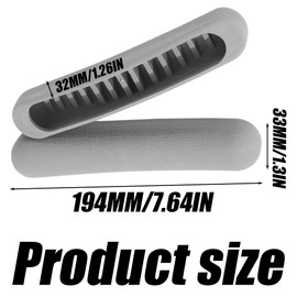 2Pcs Underarm Crutch Pad Replacement, Grey Crutch Padding, Crutch Pads, Universal Crutch Armpit Pad Cover, Replacement Cushion Tops Axillary Support, Crutches Accessories