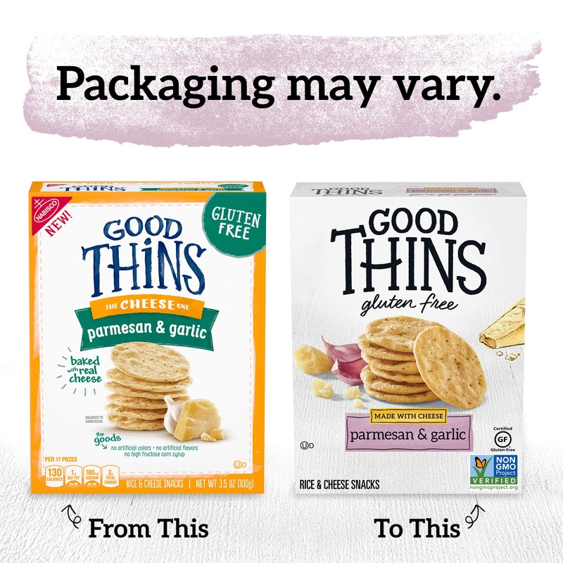 Good Thins Parmesan & Garlic Rice & Cheese Snacks Gluten