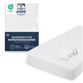 Blumtal Waterproof Mattress Protector, Oeko-Tex Certified, Breathable Mattress Topper, Tension Fixation, No Rustling, 180 x 200 cm