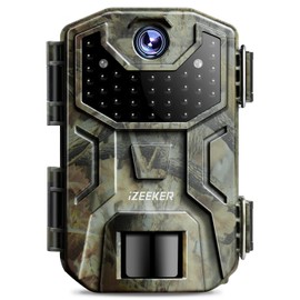 iZEEKER Fototrappola, 32MP HD Fotocamera Caccia con LED a Infrarossi Invisibili 940nm, Visione Notturna Attivata dal Movimento IP66 Impermeabile per Monitoraggio Fauna Sicurezza Interna