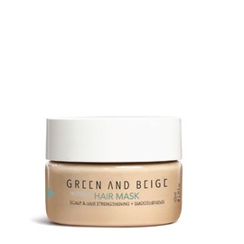 Green And Beige Nutrisum Scalp & Hair Strengthening Mask Balances Scalp Microbiome, Hair Mask for Dry & Rough Hair, Repair & Nourish Damaged Hair, Help Reduce Hair Fall & Breakage Control (100ml)