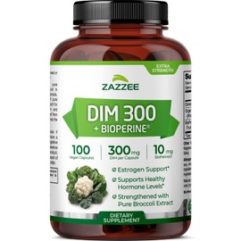 DIM 250 mg  120 Veggie Caps  10 mg BioPerine  4 Month Supply  Plus Pure Broccoli Extract  Vegan and Non-GMO  250 mg per Capsule  Extra Strength       