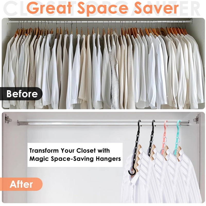 Closet Organizers and Storage, Sturdy Space Saving Hanger for Heavy
